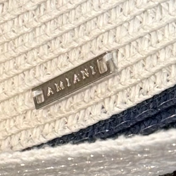 *NEW* AMIANI SUMMER FEDORA NAVY/WHITE - Picture 6 of 6
